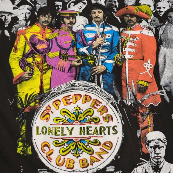 The Beatles SS Black Unisex Tee Sgt. Pepper's Album Cover - Size XL - Picture 2 of 4